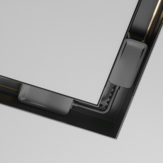 Коннектор питания угловой Radity встраиваемый черный TRA084CPC-B-12