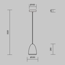 Подвесной светильник Pilastro GU10x1, MOD430PL-01CM
