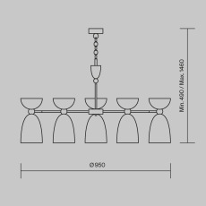 Подвесной светильник Cloches E14х7, MOD113PL-07W