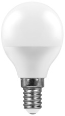 Лампа светодиодная, (9W) 230V E14 2700K G45, LB-550