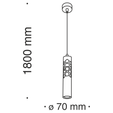 Подвесной светильник Torre 1x11Вт 4000K, P037PL-L11B4K