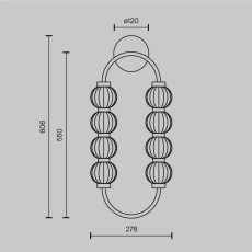Настенный светильник (бра) Amulet 3000К 16Вт, MOD555WL-L11G3K