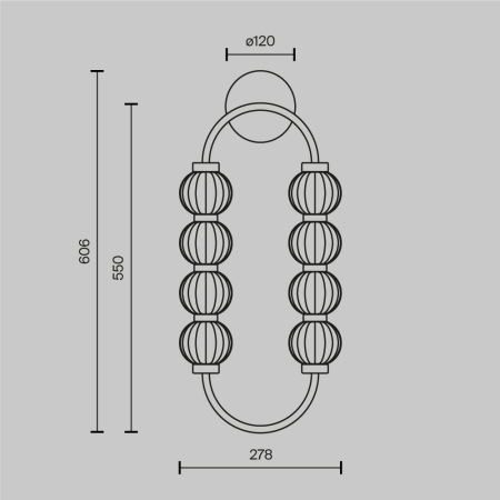 Настенный светильник (бра) Amulet 3000К 16Вт, MOD555WL-L11G3K