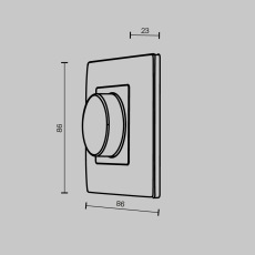 Роторная панель управления TRIAC DIM 230AC, 731003