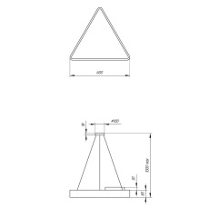 Подвесной светодиодный cветильник Geometria ЭРА Delta SPO-151-B-40K-030 30Вт 4000К черный Б0050575