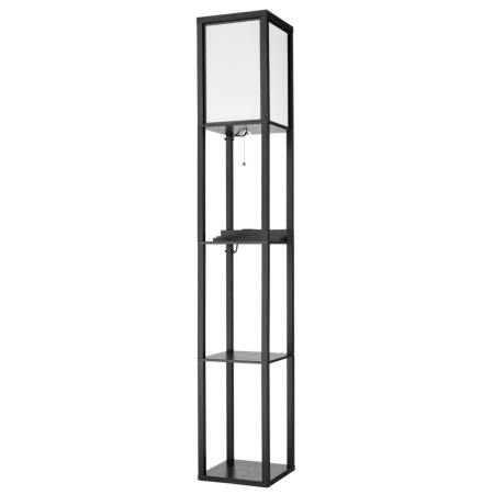8093/1F COMFI LN25 черный/белый, дерево/текстиль Торшер Е27 1*60W 220V PRACTIC