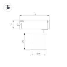 Светильник LGD-DYKE-2TR-R60-8W Day4000 (BK, 20 deg, 230V) (Arlight, IP20 Металл, 5 лет) 052138