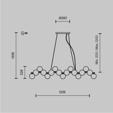 Подвесной светильник Dallas G9х25, MOD547PL-25B