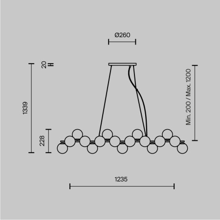 Подвесной светильник Dallas G9х25, MOD547PL-25B