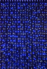 Светодиодная занавеса 300 LED, 16 Ватт, IP54, для улицы и помещения, провод Прозрачный, Свечение: постоянное, RL-CS2*1.5-T/BW