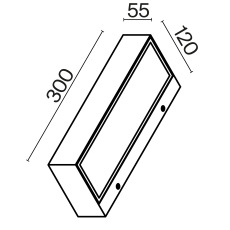 Настенный светильник (бра) Lot 3000K 20Вт IP 65, O428WL-L20GF3K