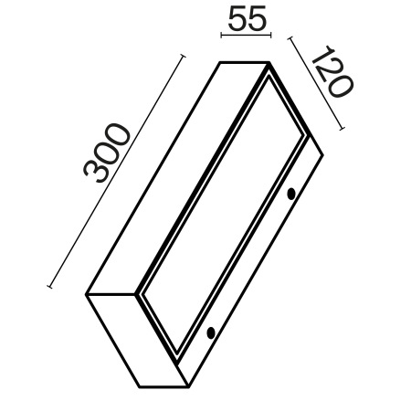 Настенный светильник (бра) Lot 3000K 20Вт IP 65, O428WL-L20GF3K