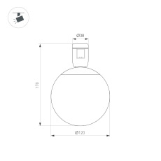 Светильник ART-APRIORI-SFERO-R120-5W Warm3000 (TN, 350 deg, 48V) (Arlight, IP20 Металл, 3 года) 047795