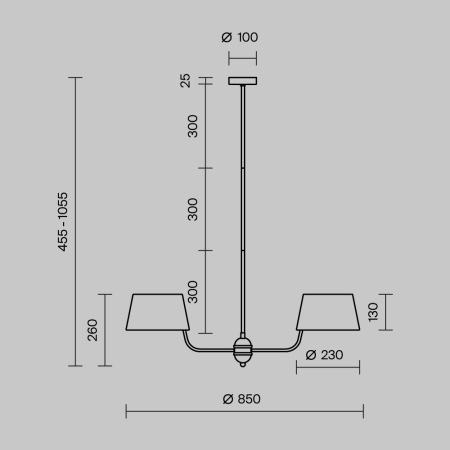 Подвесной светильник Modesto E14x6, MOD360PL-06B