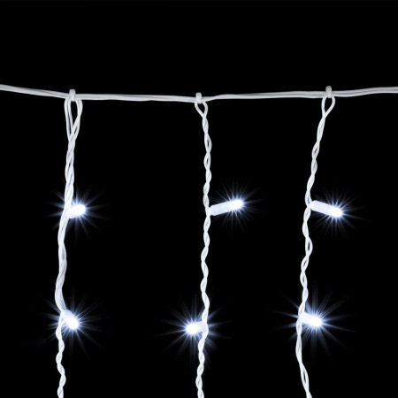 Гирлянда Бахрома с Колпачком 3,2 x 0,9 м Белая 220В, 180 LED, Провод Белый ПВХ, IP65