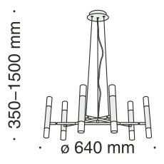 Подвесная люстра Maytoni Vigo MOD031PL-12B