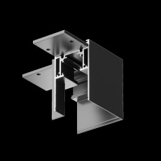 Угловой коннектор Gravity накладной черный TRX010CL-21B