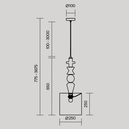 Подвесной светильник Comforty E27х1, MOD298PL-01W1