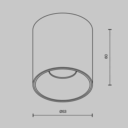 Потолочный светильник Alfa LED 3000K 5Вт 50°, C064CL-5W3K-RD-B