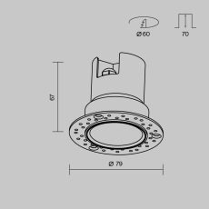 Потолочный светильник Grit 3000К 5Вт IP65, O501DL-L5W3K