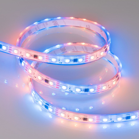 Лента герметичная SPI-P-B60-12mm 12V RGB-PX3 (14.4W/m, IP66, 5060, 5m) (Arlight, бегущий огонь)