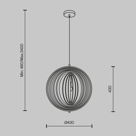 Подвесной светильник Roots E27х1, MOD197PL-01W