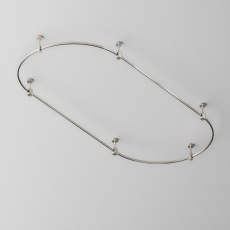 Шинопровод полукруг 800 мм Flarity платина, TRX154-SR-D800-PT