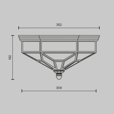 Потолочный светильник Zeil E27х3 60Вт, H356-CL-03-BZ