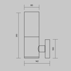 Настенный светильник (бра) Willis E27х1 60Вт IP 54, O418WL-01GR