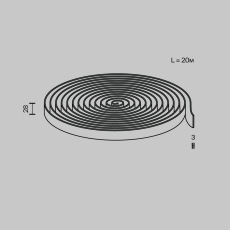 Токопроводящая текстильная лента 20м Parity серая, TRX130-1.20GR