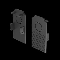 Заглушки к встраиваемому шинопроводу Exility 2шт черный, TRA034EC-42B