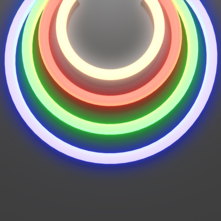 Гибкий неон Nemo D25 24В 17,2Вт/м RGBW 3000К IP65 5м, 20304