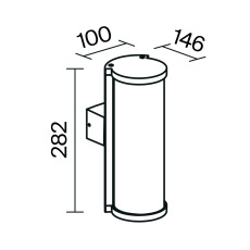 Настенный светильник (бра) Conf E27x1 15Вт IP54, O451WL-01GF