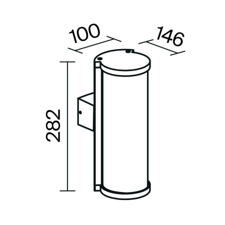 Настенный светильник (бра) Conf E27x1 15Вт IP54, O451WL-01GF