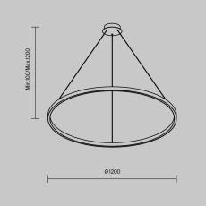 Подвесной светильник Rim 2600-3500К 81Вт, MOD058PL-L65BSK