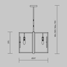Подвесная люстра Maytoni Marmo MOD099PL-06G