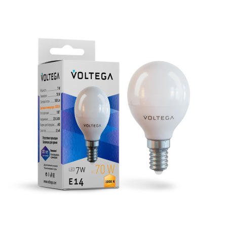 Светодиодная лампа Simple Globe 7W 3000K E14 180°