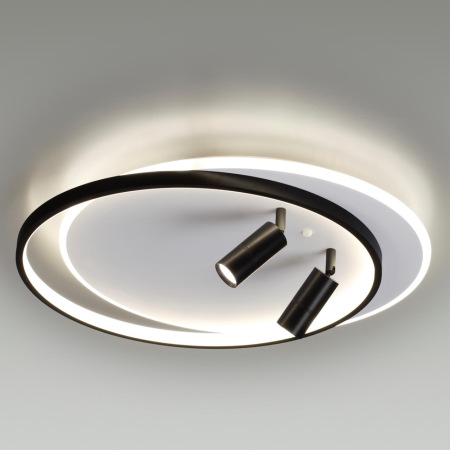 5603/75CL LEDIO LN23 084 белый, черный Люстра потолочная LED диммир. с ДУ 75W 3000-6000К 6117Лм 220V NAOKO