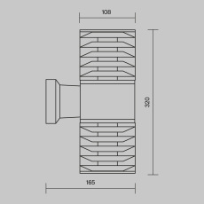Настенный светильник (бра) Bronx E27х2 60Вт IP 54, O576WL-02GR