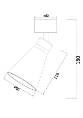 Потолочный светильник Virar 1x10Вт GU10, C061CL-01MG