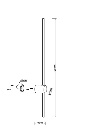 Настенный светильник (бра) Light stick 3000К 10Вт, MOD237WL-L11BS3K