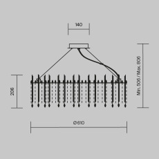 Подвесная люстра Maytoni Rocio MOD036PL-12N