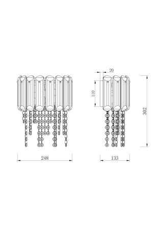 Настенный светильник (бра) Hail MOD097WL-02CH