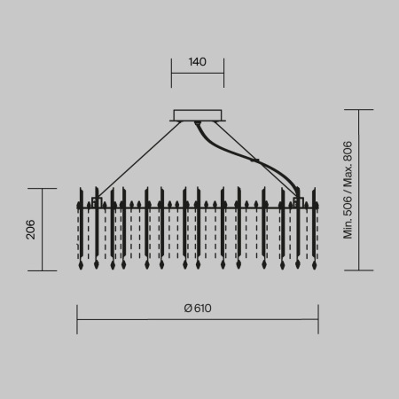 Подвесная люстра Maytoni Rocio MOD036PL-12N