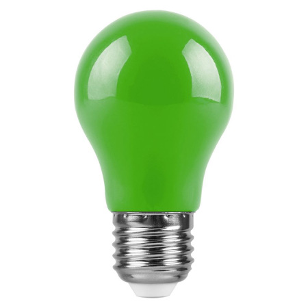 Лампа светодиодная, (3W) 230V E27 зеленый A50, LB-375