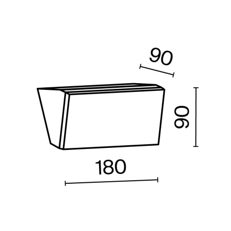 Настенный светильник (бра) Brick 3000K 10Вт IP54, O436WL-L10GF3K