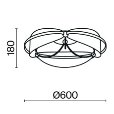 Потолочный светильник Breeze 3000К 45Вт, MOD281CL-L45BS3K