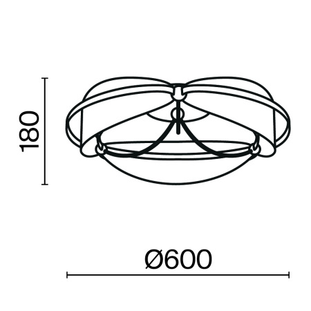 Потолочный светильник Breeze 3000К 45Вт, MOD281CL-L45BS3K