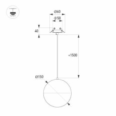 Светильник SP-EMISFERO-HANG-BUILT-R150-11W Warm3000 (GD, 170 deg, 230V) (Arlight, IP20 Металл, 3 года)