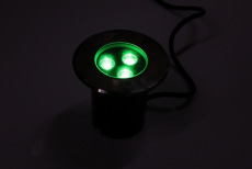 Прожектор G-MD106-G грунтовой LED-свет зеленый D120, 3W, 12V